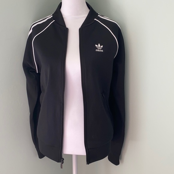 adidas Jackets & Blazers - NWT Adidas track tops zip up black white jacket